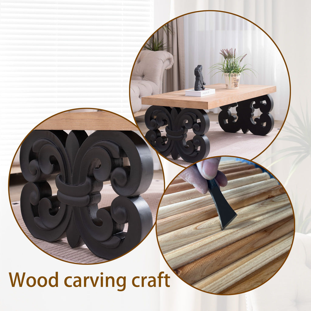 Ornate Scroll Base Coffee Table