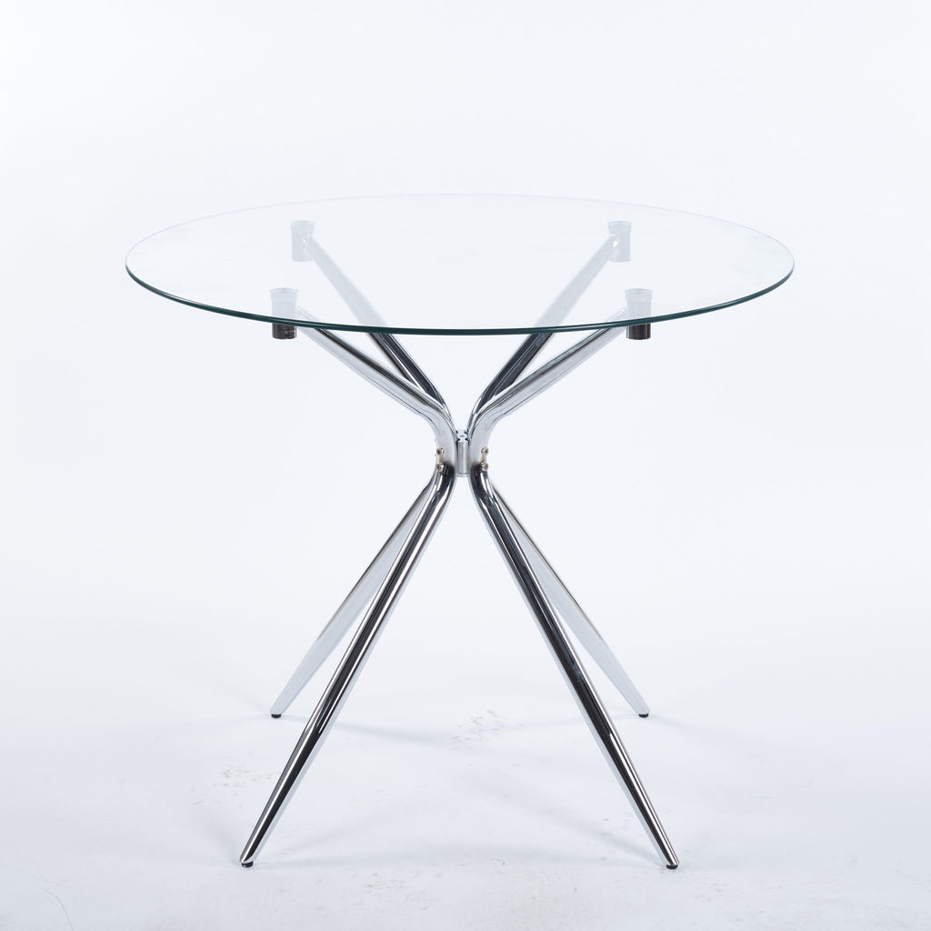 Compact Dining Table With Glass Top