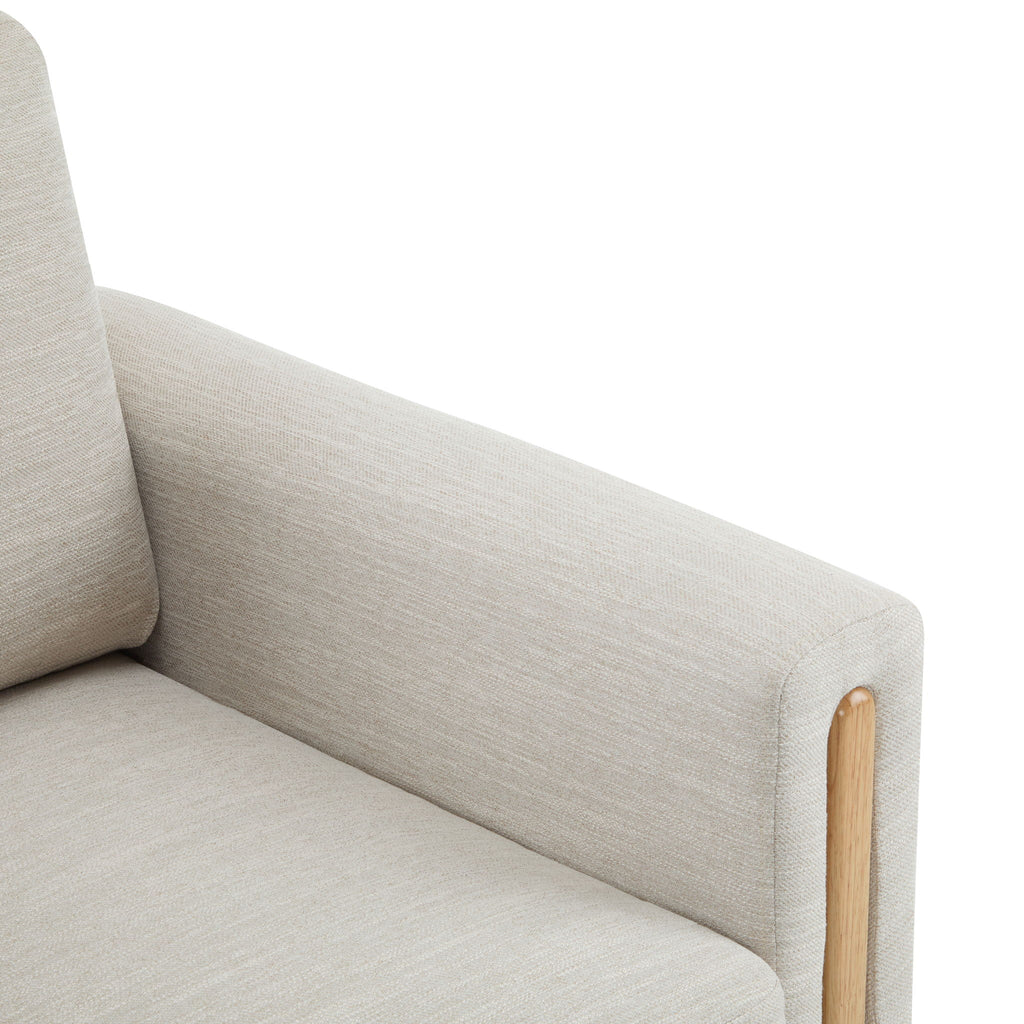 Harmonia - Classic Fabric Upholstered Armchair With Rubber Wood Frame