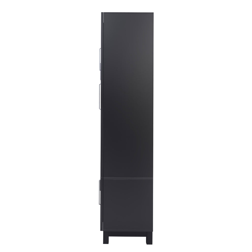 Wall Unit Modern Entertainment Center With Glass Doors