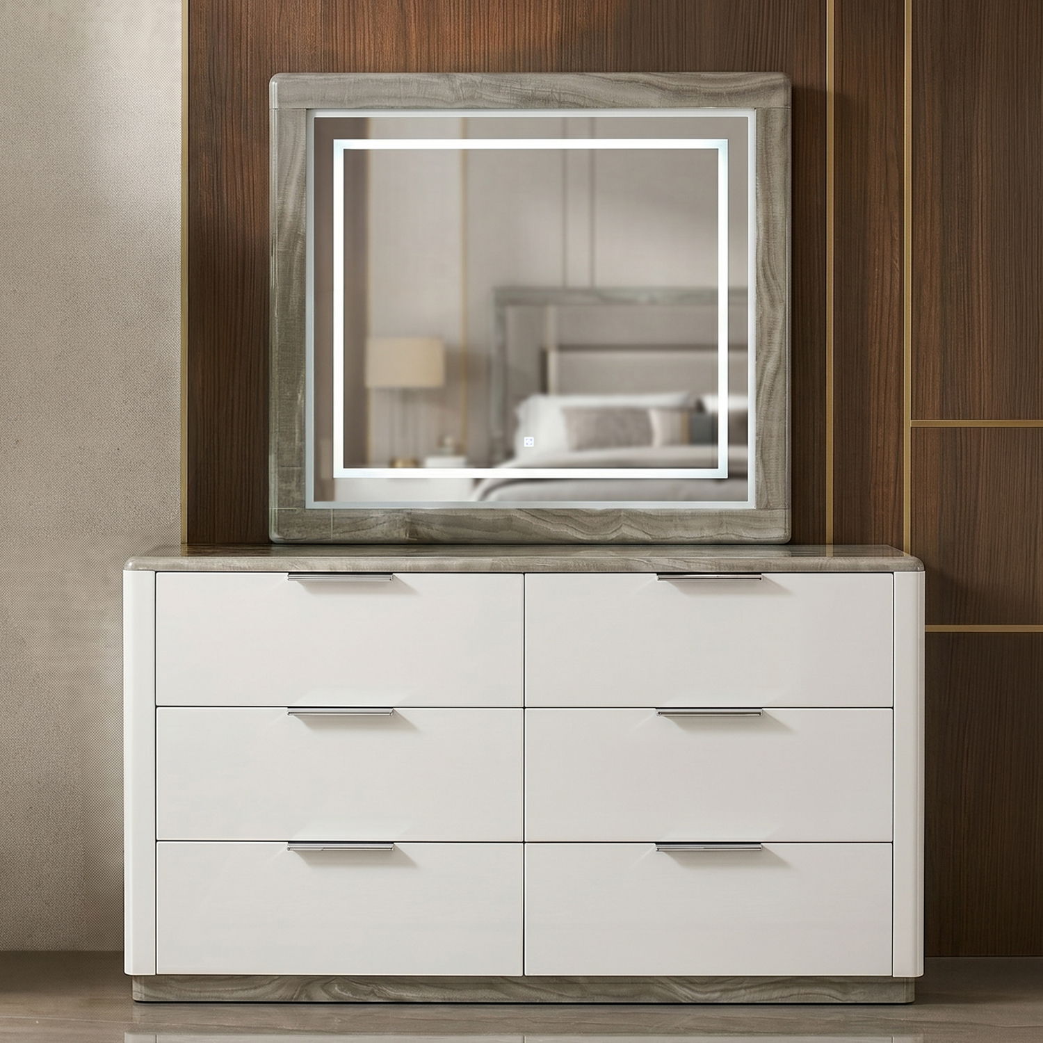 Jazz - Bedroom Set With LED Upholstered Headboard