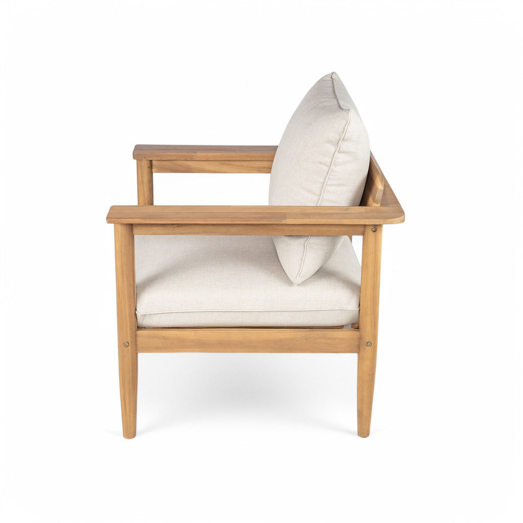 Terassi - Outdoor Lounge Chair (Set of 2) With Cushions - Beige / Light Teak
