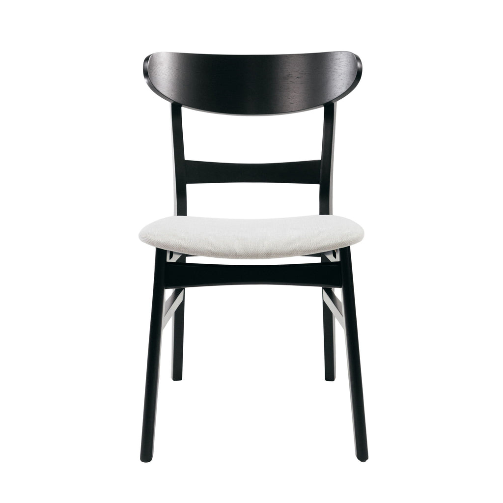 Mid Century Dining Chairs With Cushioned Seats And Wood Frame (Set of 2)