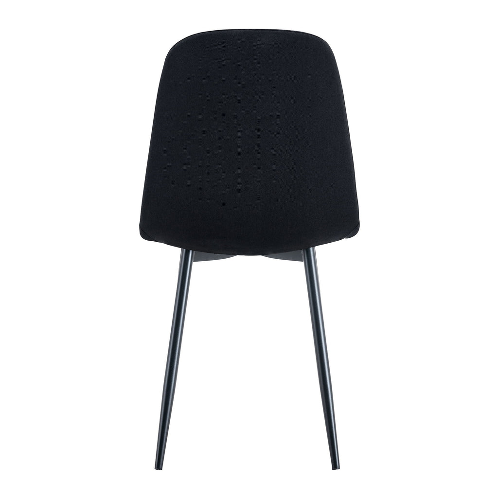 Modern Medieval Style Cushioned Side Chairs Set With Metal Legs For Kitchens