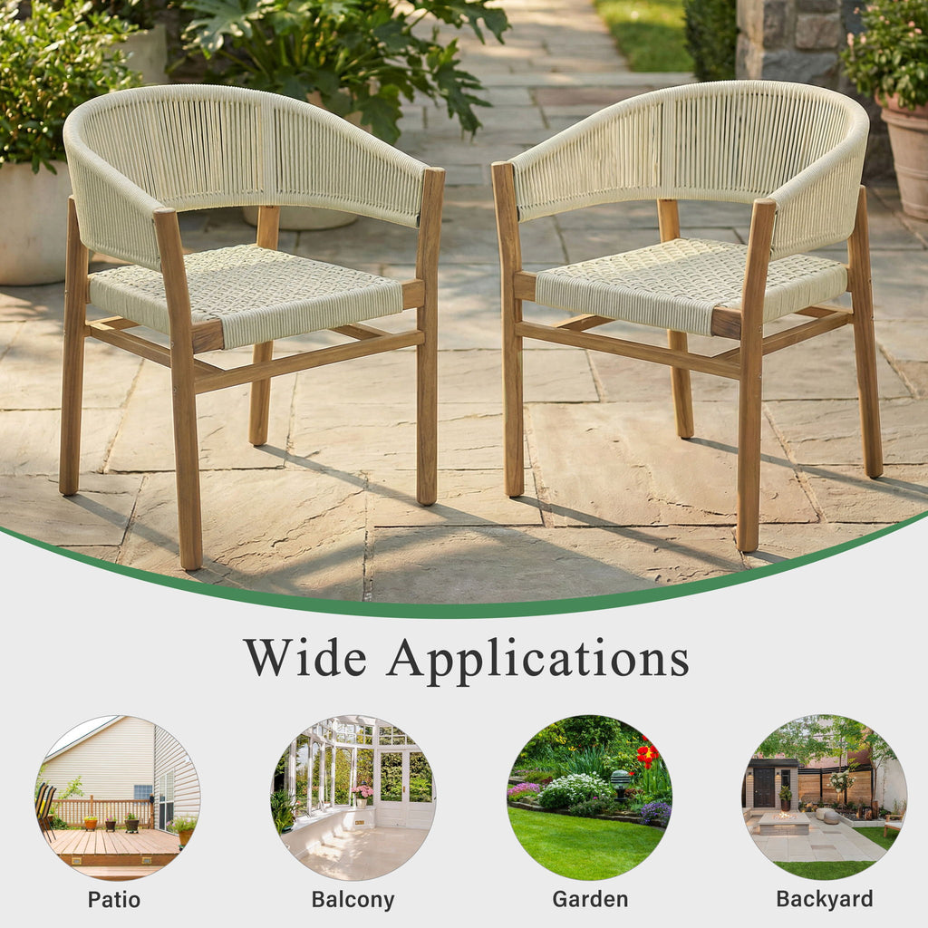 Elegant Outdoor Accent Chair (Set of 2)