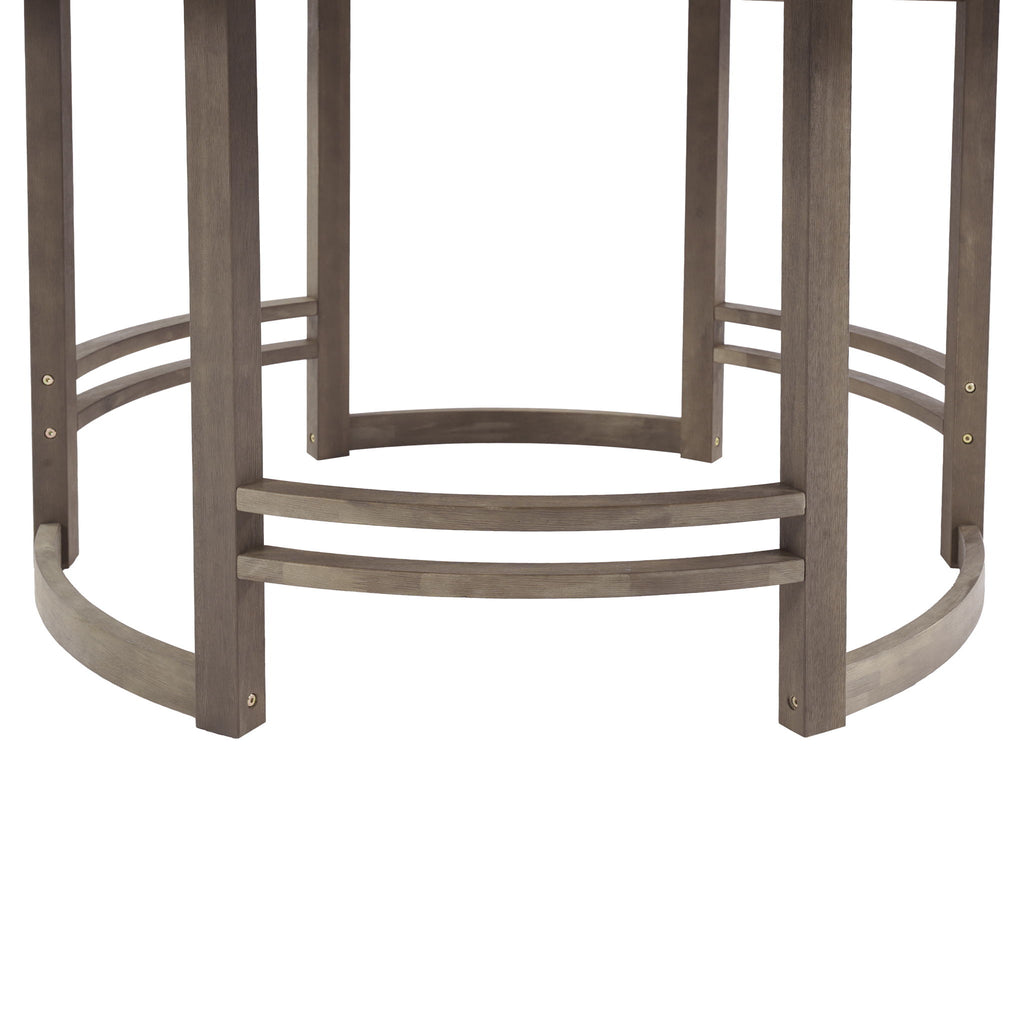 5 Piece Outdoor Dining Set, Patio Table And Chairs With Umbrella Hole