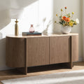Markku - Console Table With Natural Marble - Oak