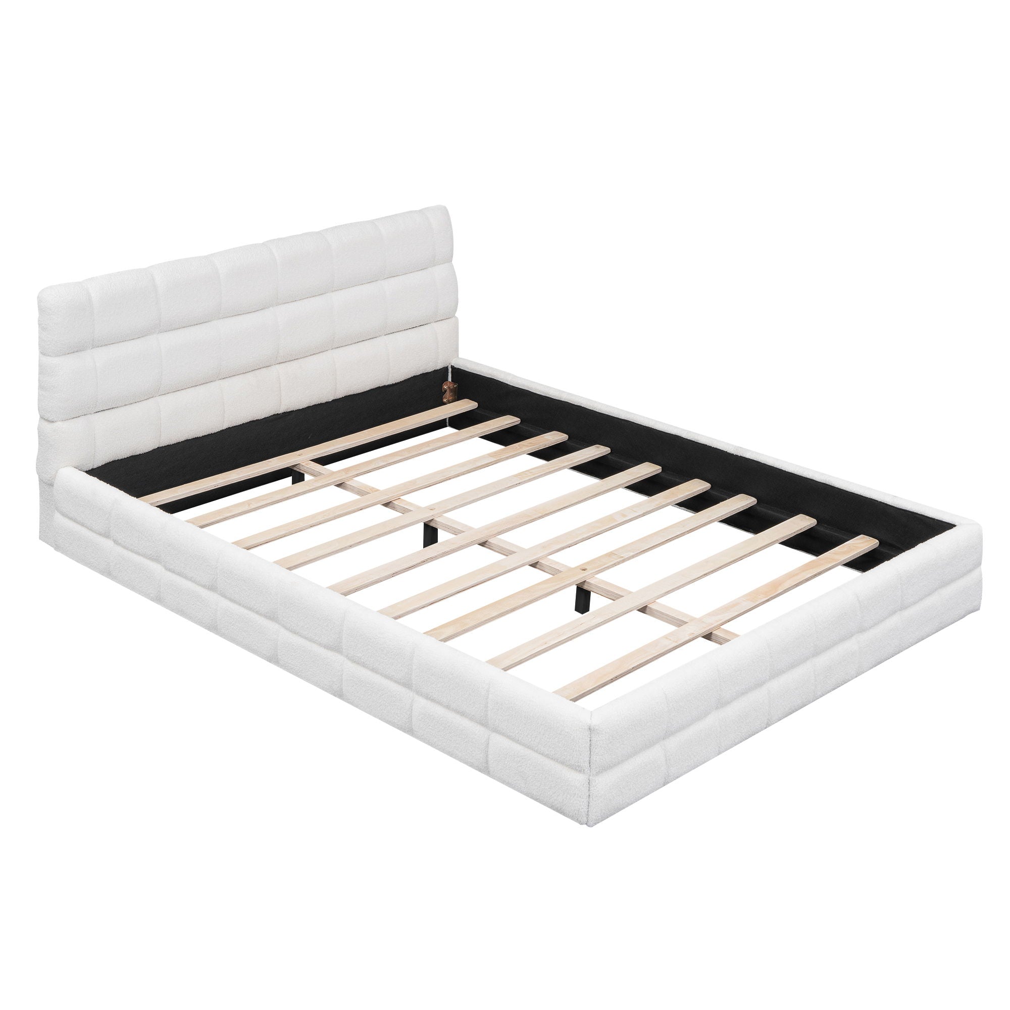 Upholstered Platform Bed With Headboard