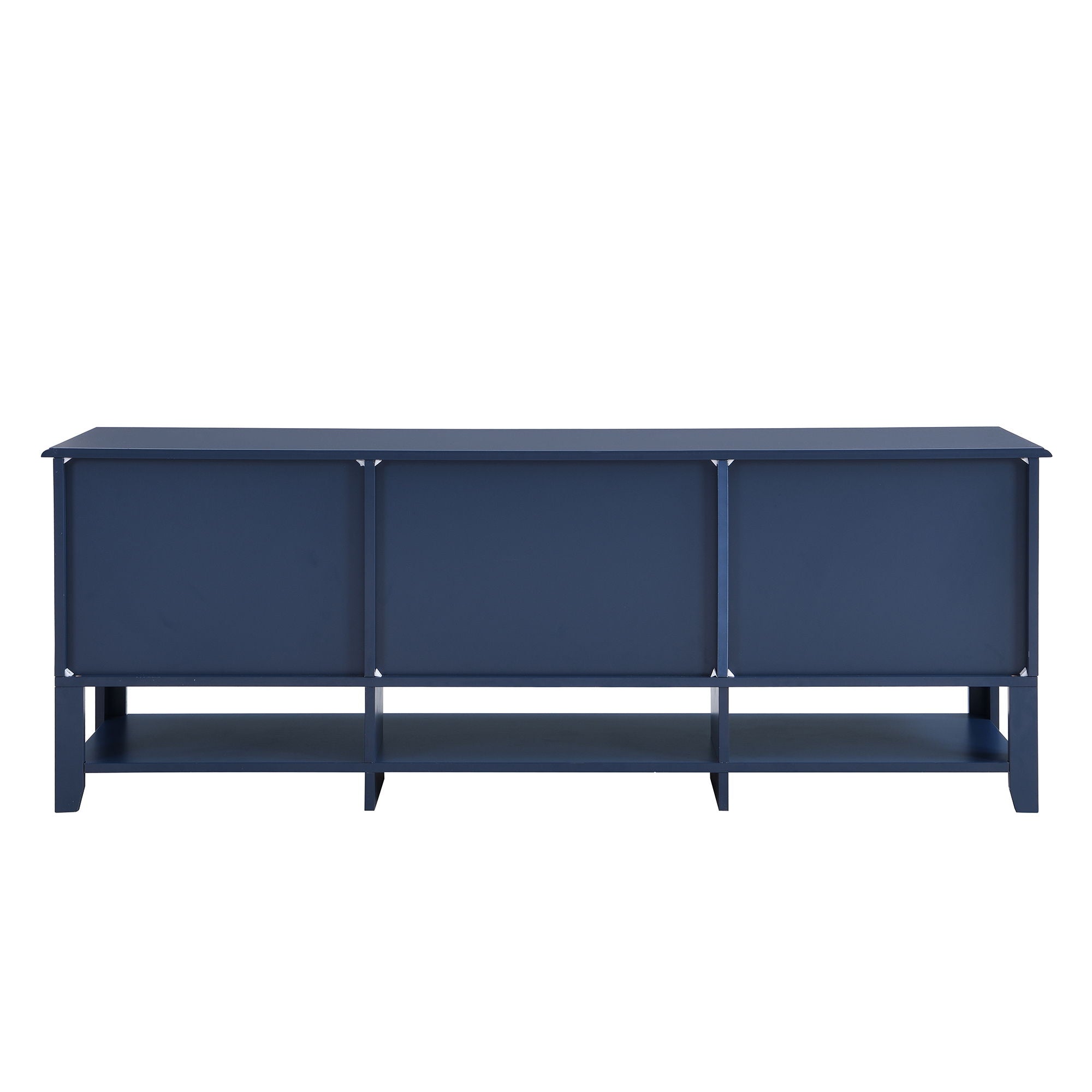 TV Stand, Entertainment Center With Dual Drawers And Hidden Storage, Cabinet With Soft Closing Doors And Sleek Panel Design