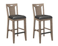 Slat Back Bar Stools (Set of 2) - Brown