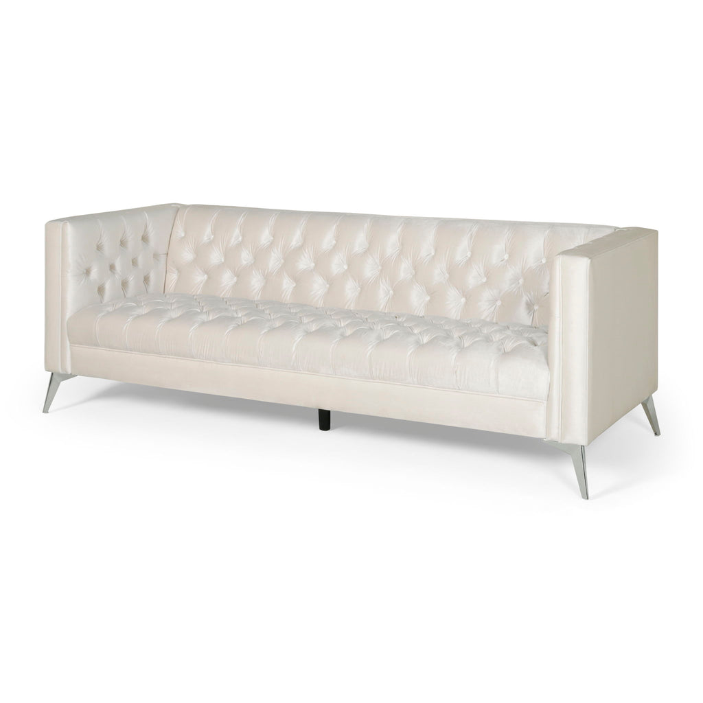 Contemporary 3 Seater Sofa With Button Tufting