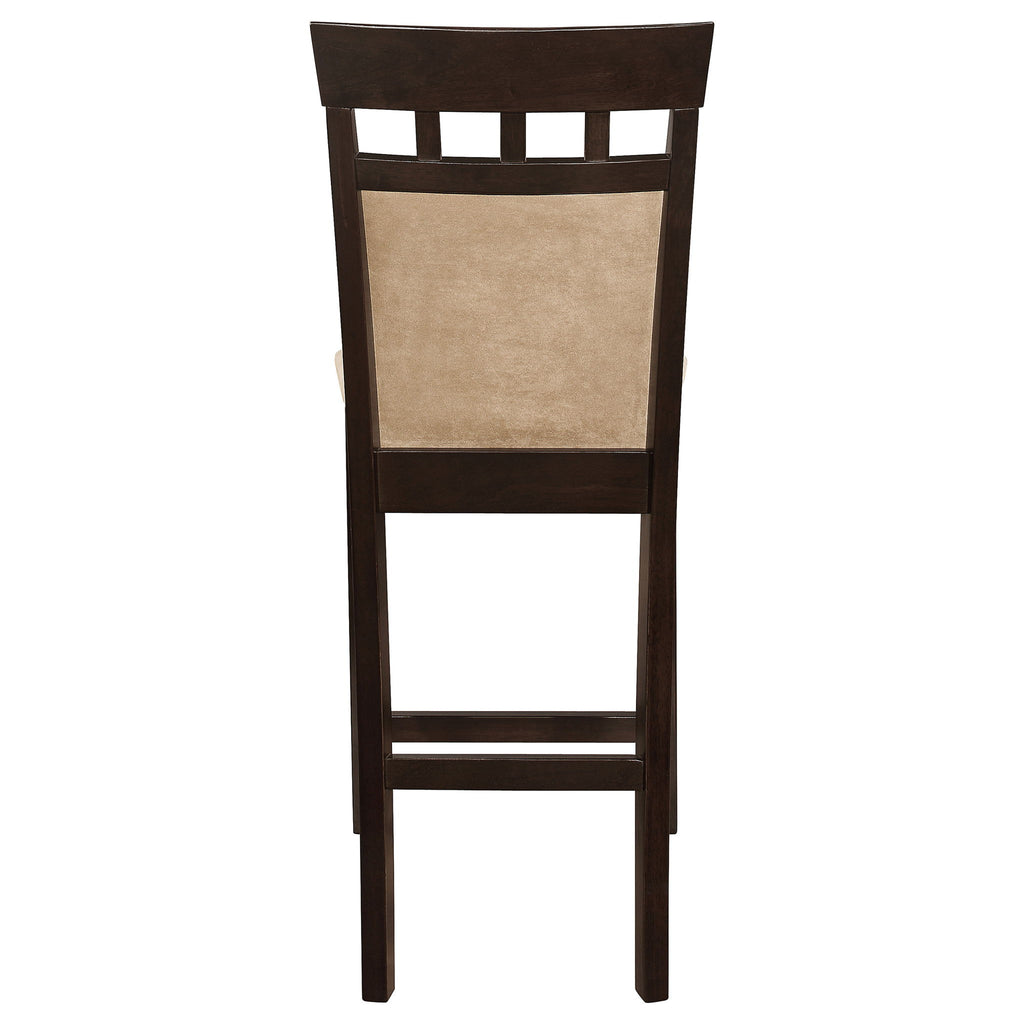 Upholstered Counter Height Stools (Set of 2) - Beige / Brown
