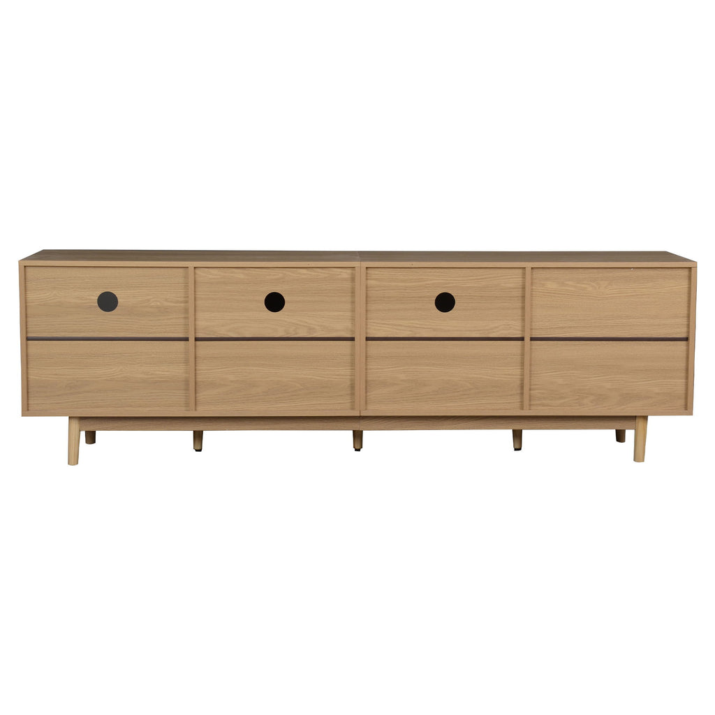 TV Stand With Doors - Natural