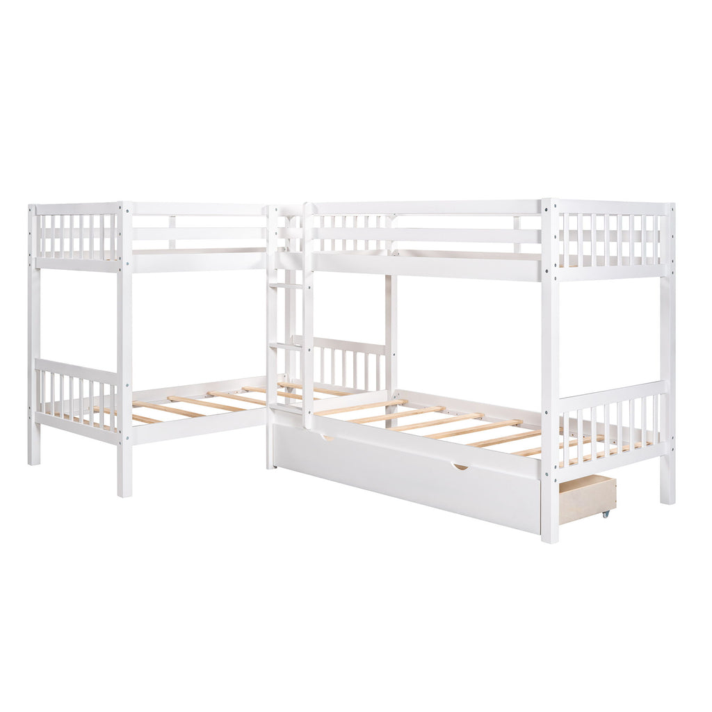 L Shaped Bunk Bed With Drawers
