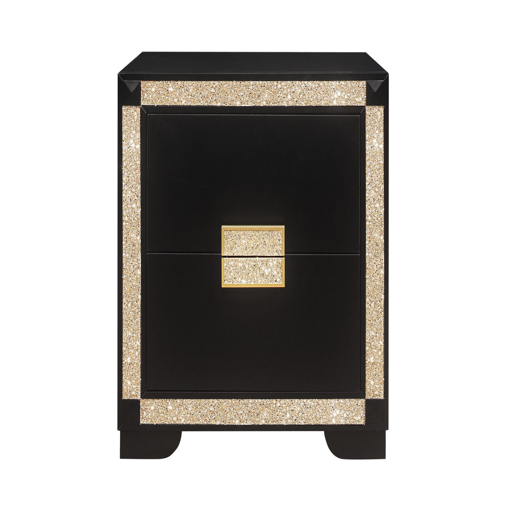 Lively - Bedroom Set With Glitter Detail And Padded Headboard