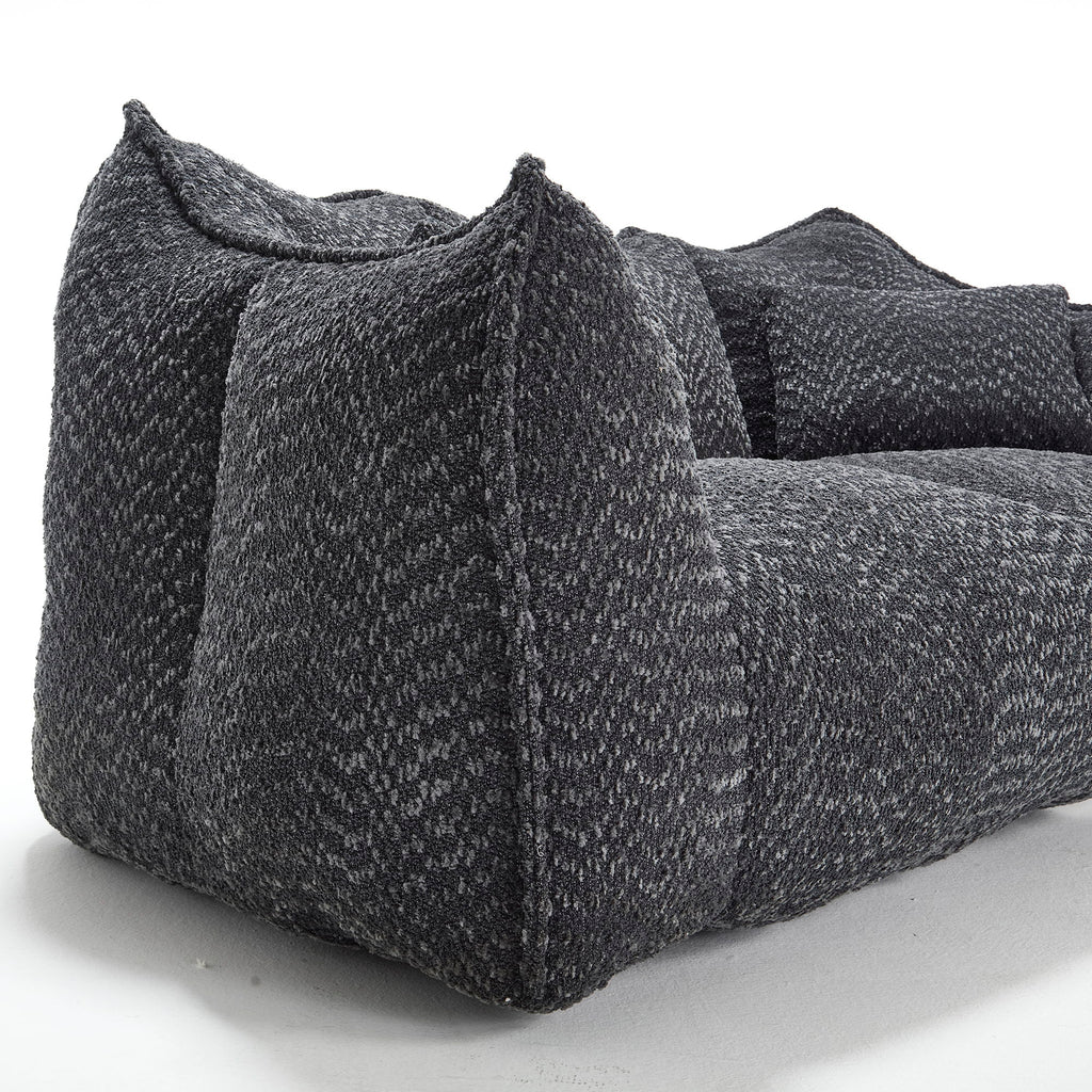 Comfortable Dual Beanbag Chair With High Resilience Foam Core For 2 People