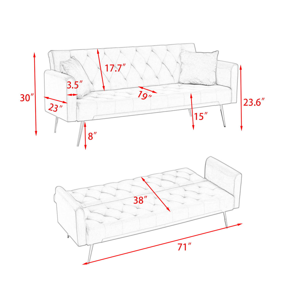 Convertible Double Folding Living Room Sofa Bed