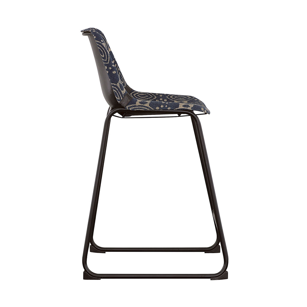 Claire - Canvas Upholstered Counter Chair (Set of 2) - Blue