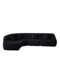 Luxury Curved Corner Sectional Sofa With 4 Pillows