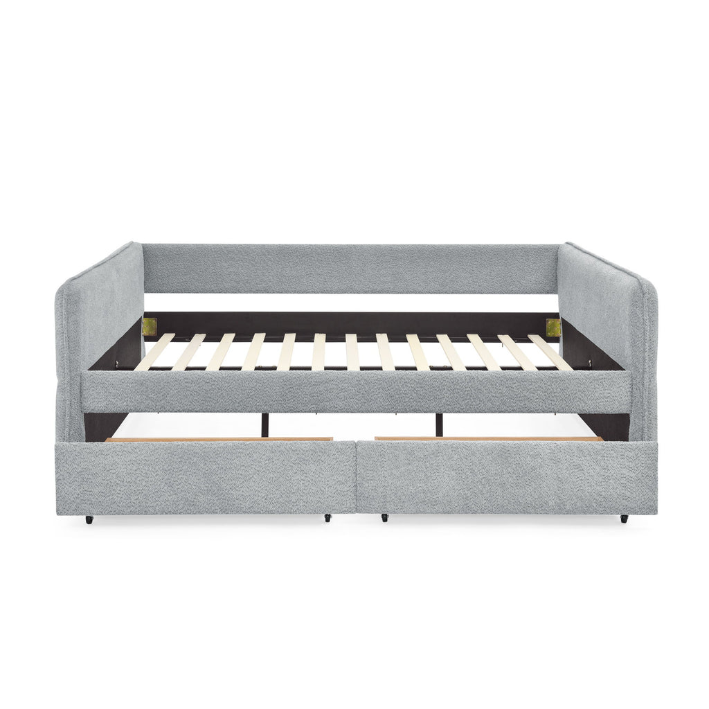 Upholstered Daybed & 2 Drawers