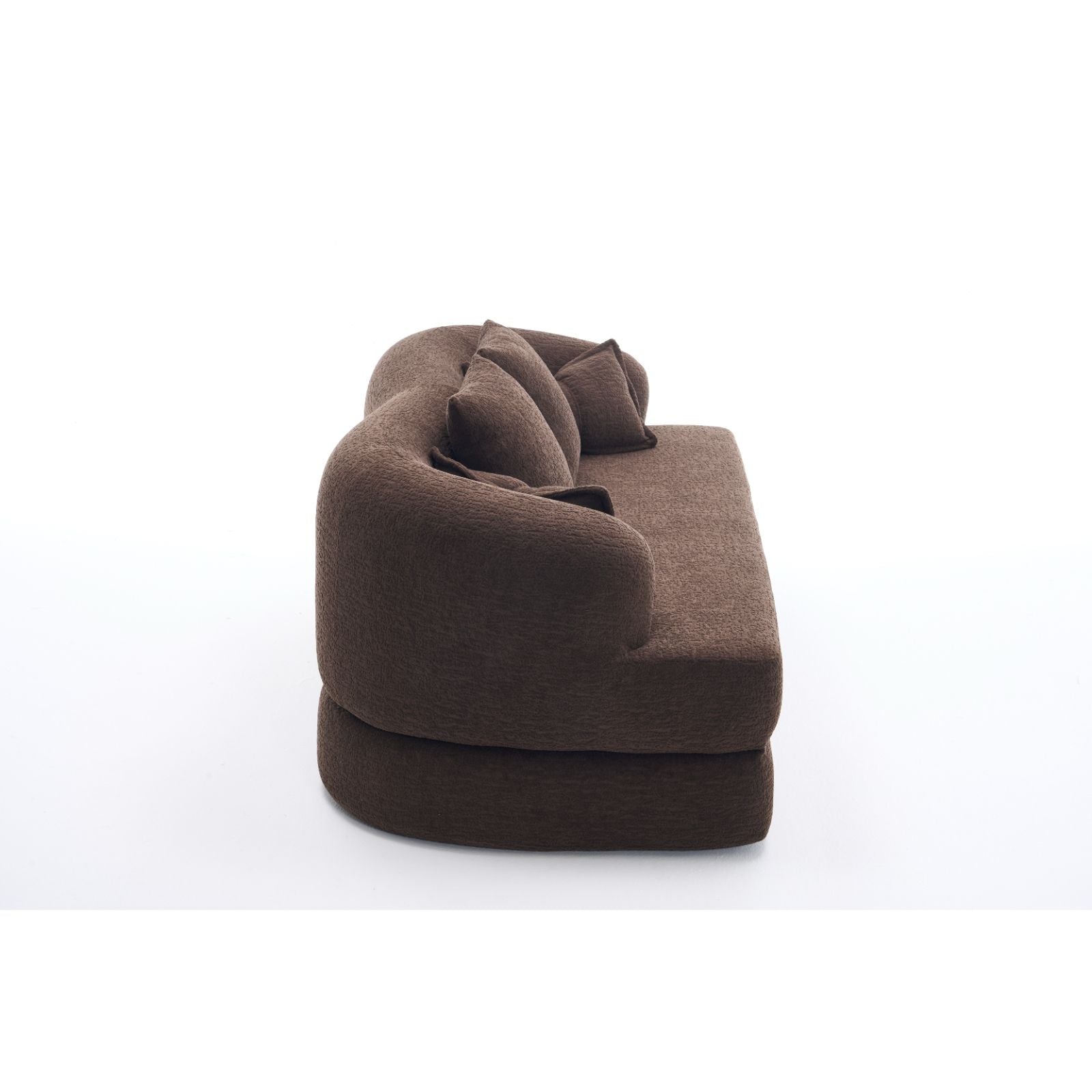 Foldable Sofa Bed, Boneless Couch Convertible Sleeper With 4 Pillows
