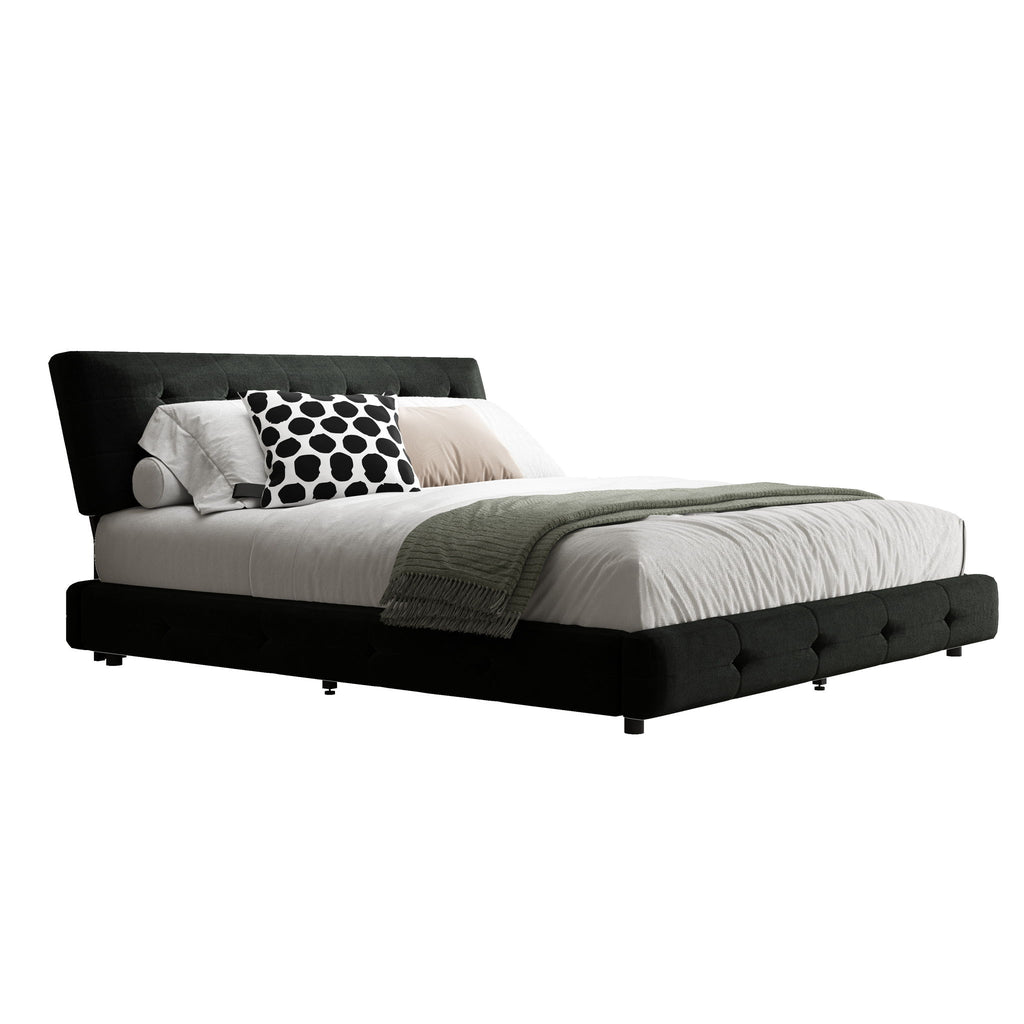 Tufted Headboard With Extra-Large Ultra-Soft Cloud Pillow Design