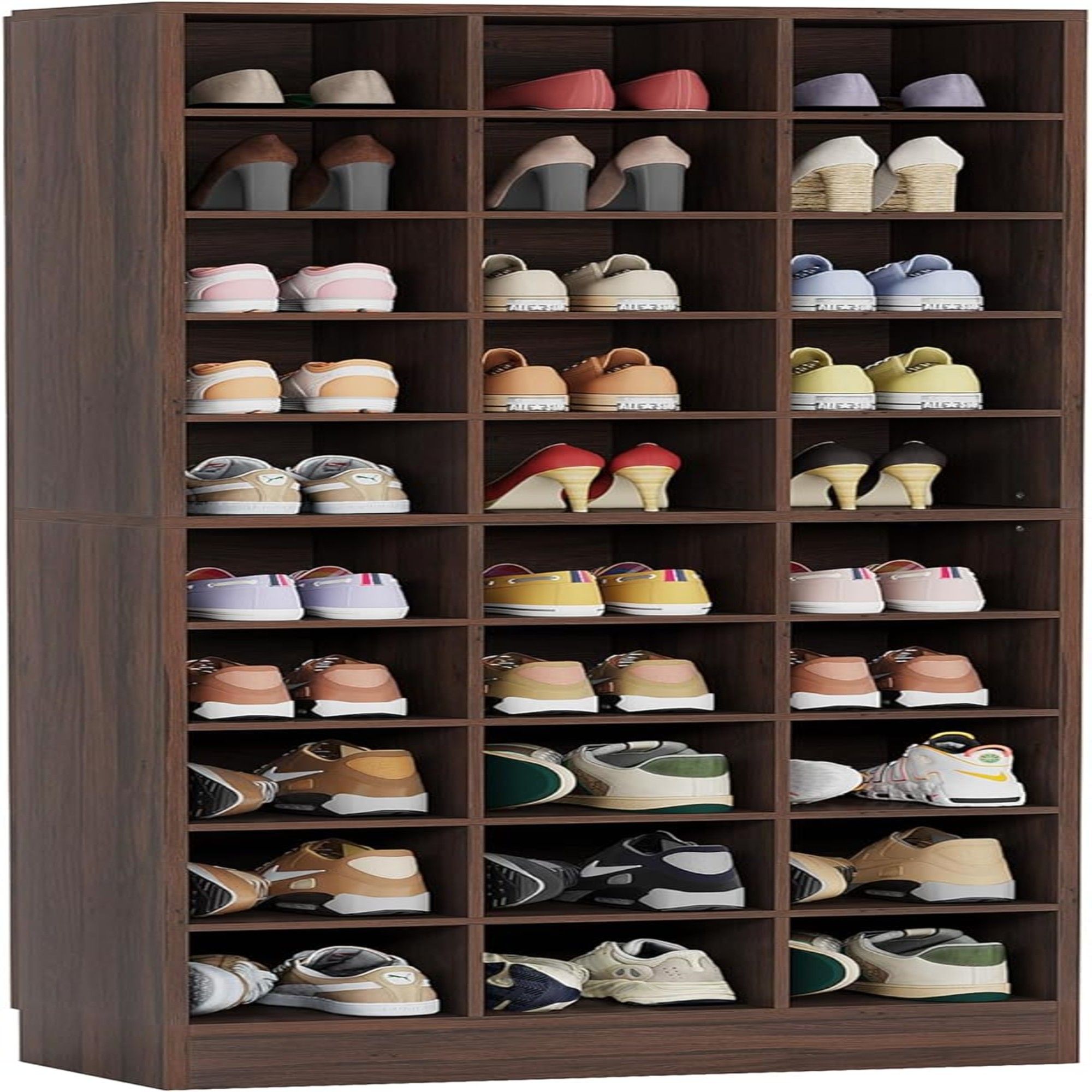 10 Tier Shoe Storage Cabinet With 30 Cubbies