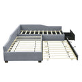 Upholstered Double Daybed With Trundle And Drawer