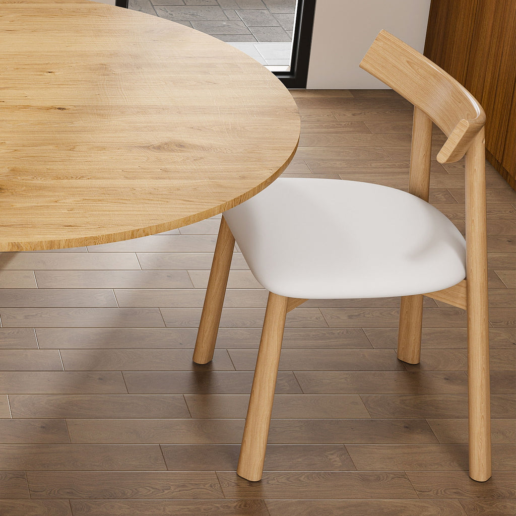Extendable Oval Dining Table Set With 4 Cushioned Chairs, 2 Tier Storage - Oak