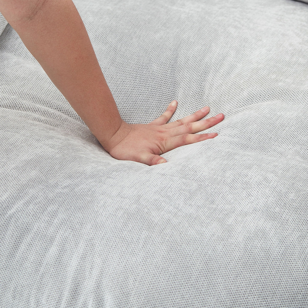 Modern Round Chaise Sofa With 8 Throw Pillows