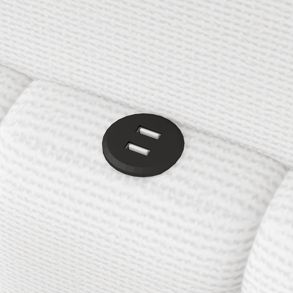 Upholstered Platform Bed With LED Belt And USB Ports
