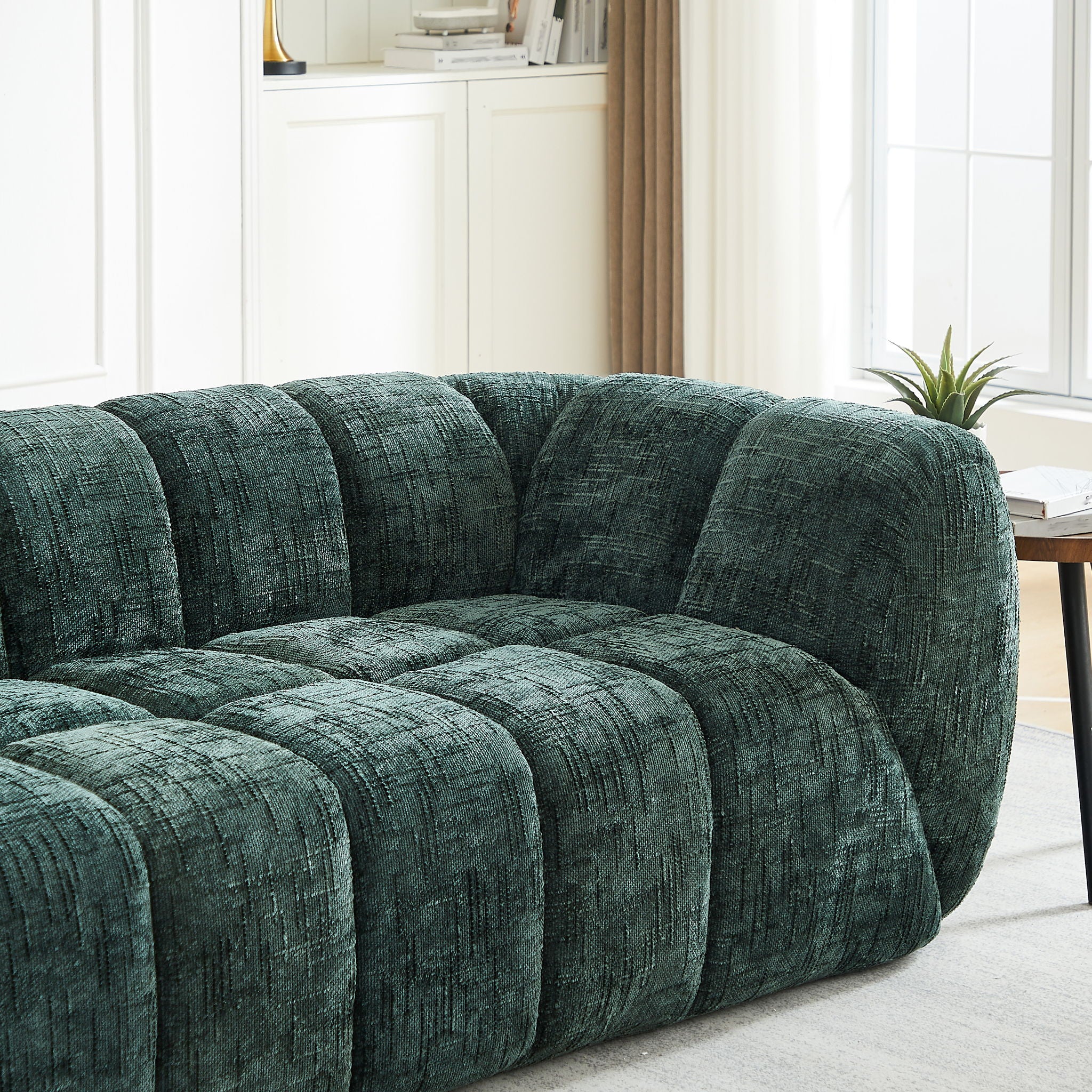 Modern Sofa With Piano Key Backrest