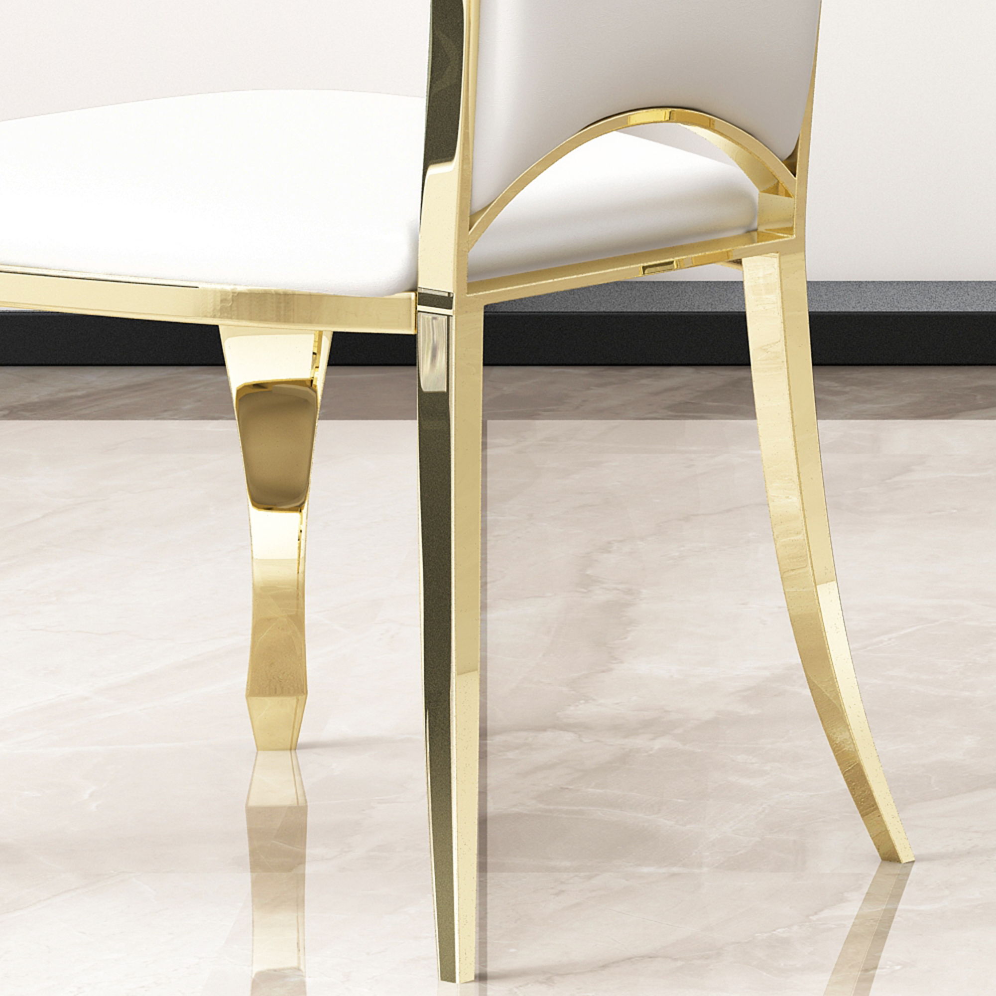 Modern ette Dining Chairs, Unique Backrest Design With Stripe Armless (Set of 2)
