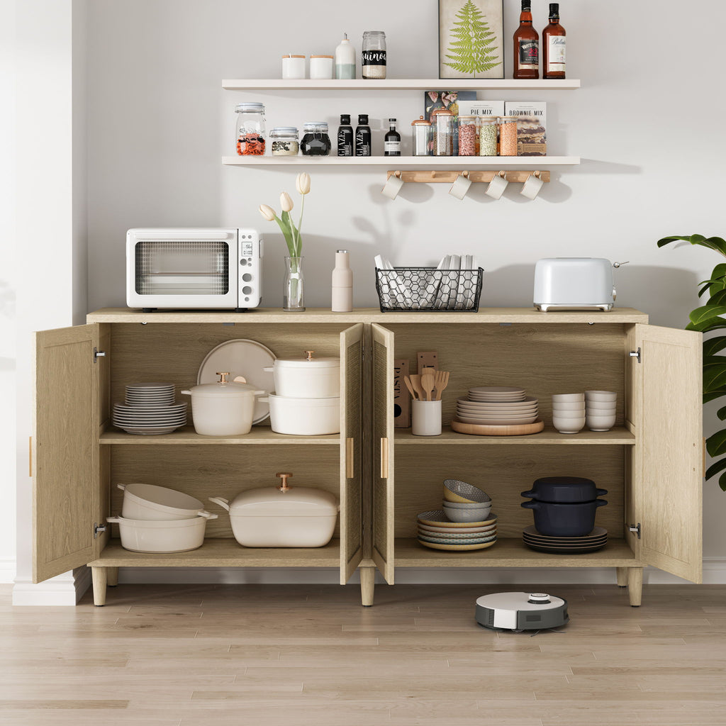 Buffet Cabinet With Adjustable Shelves For Kitchen