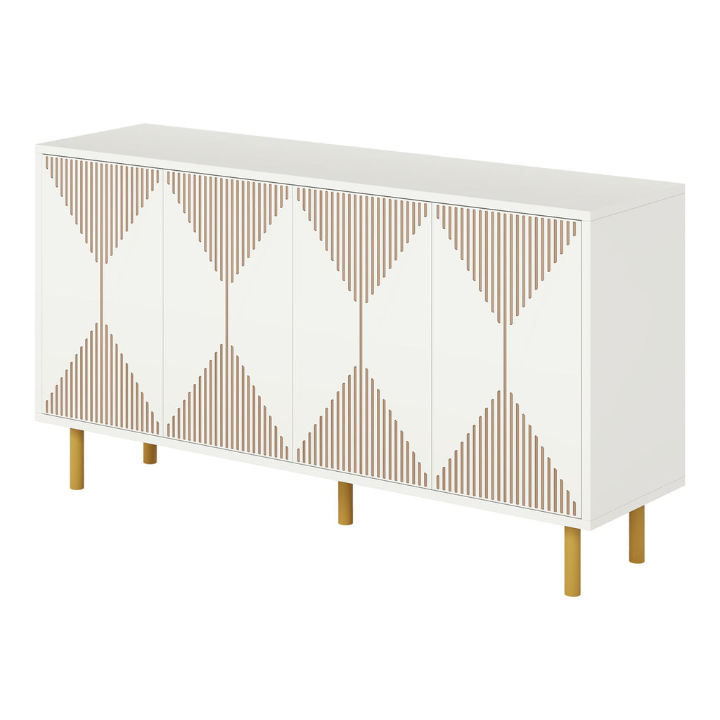 Sideboard Buffet Cabinet, 59.06" Storage Cabinet For Living Room - White