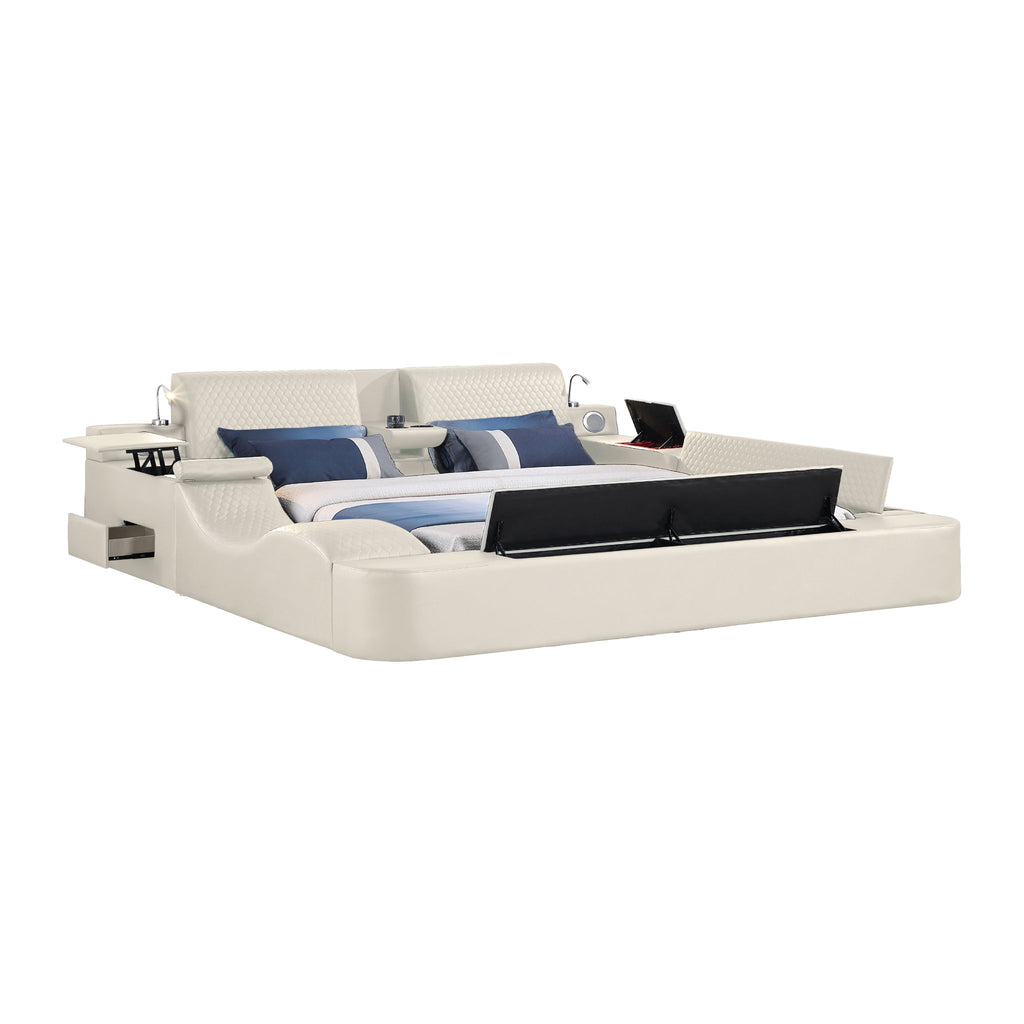 Zoya - Smart Multifunctional Bed, Built In Bluetooth Speakers, USB Charging