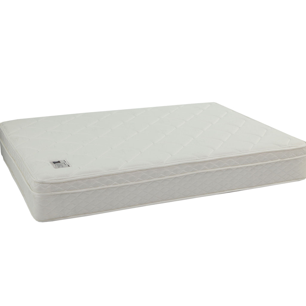 9" Size Bed Mattress With Bonnell Coil Inner Spring And 2.5" Euro Top Foam + Spring Material - White - Full