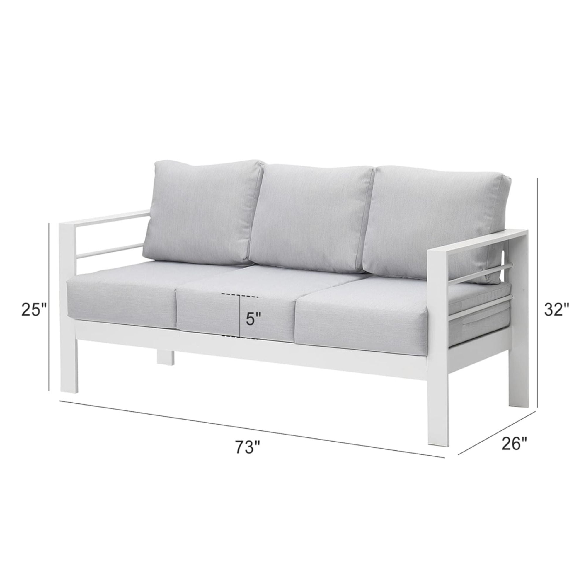Outdoor Patio Set With All-Weather Thick Cushions
