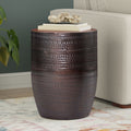 Johnsen - Handcrafted Large Metal Accent Table
