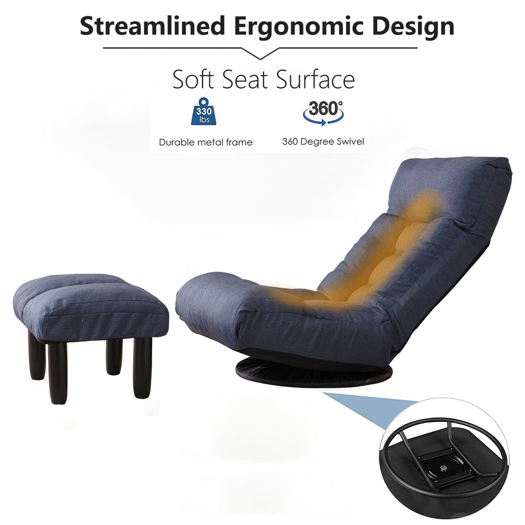 Adjustable Japanese Reclining Floor Chair Sofa With Metal Frame For Living Room