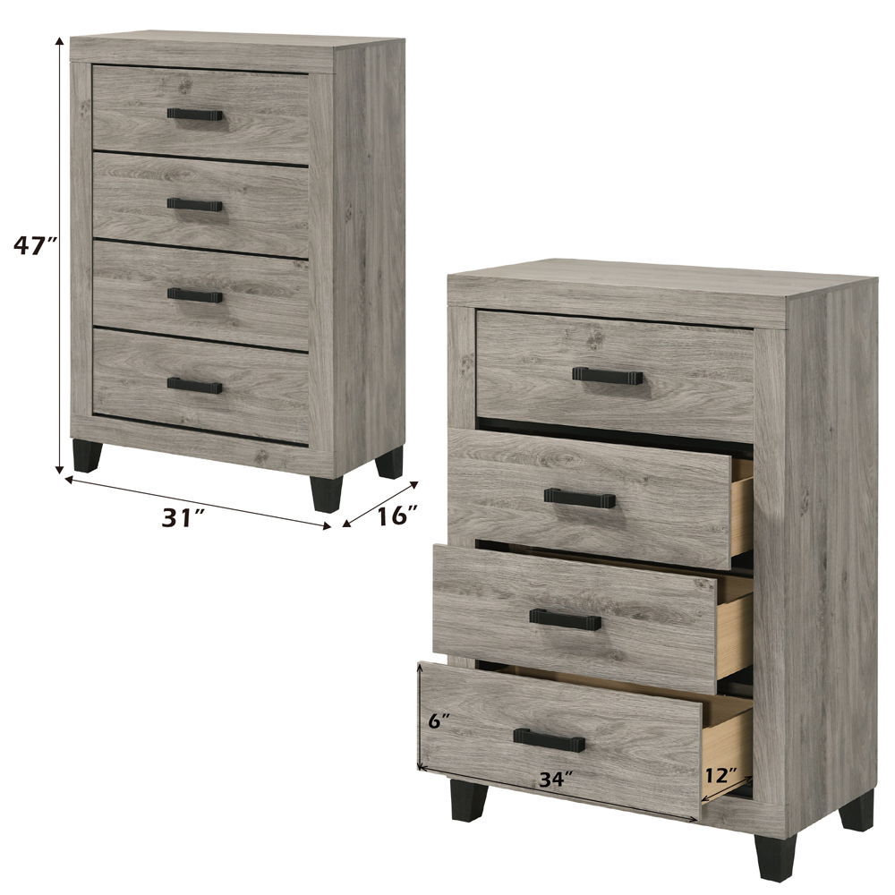 Mari - Chest - Light Gray Finish
