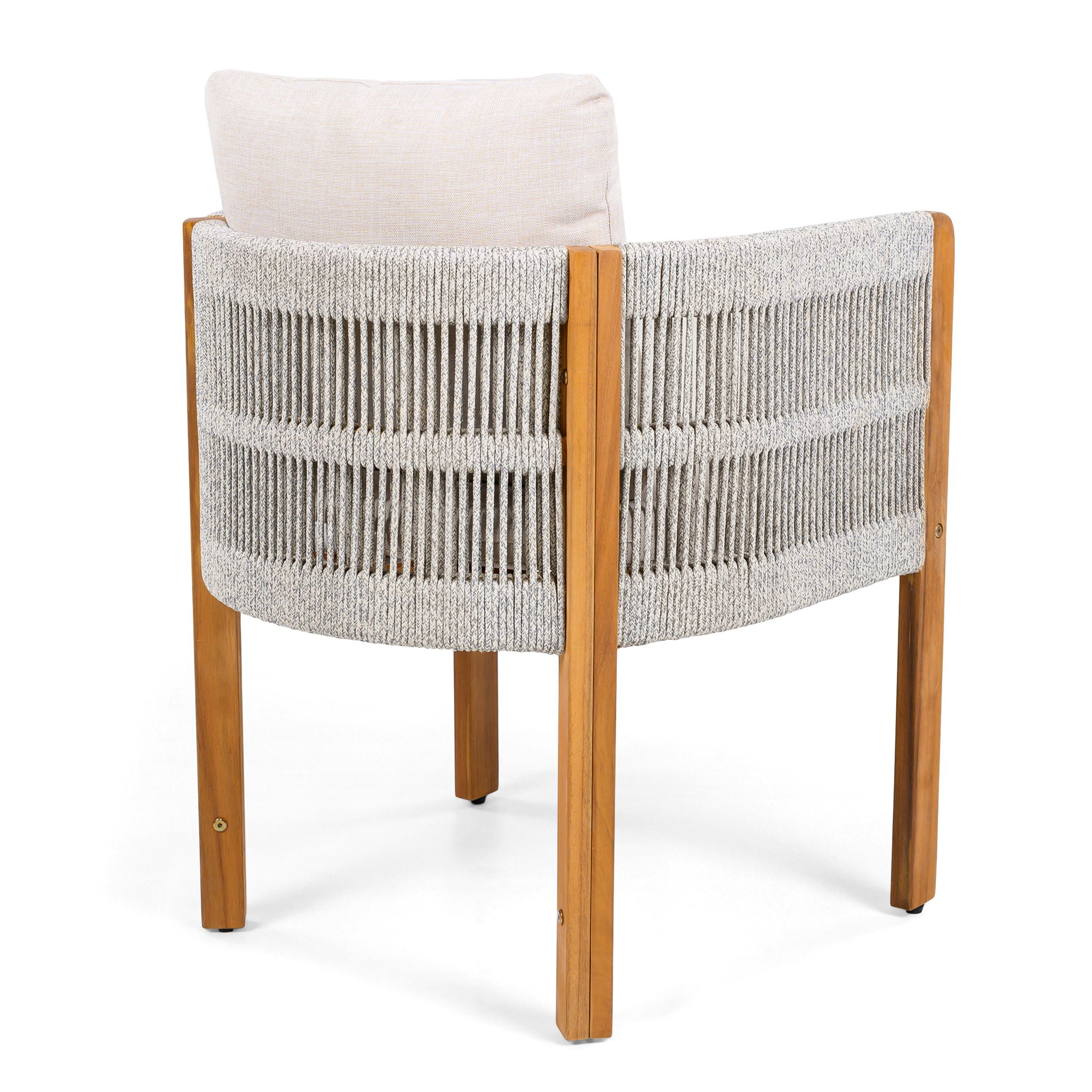 Outdoor Dining Set With Table And Rope Chairs