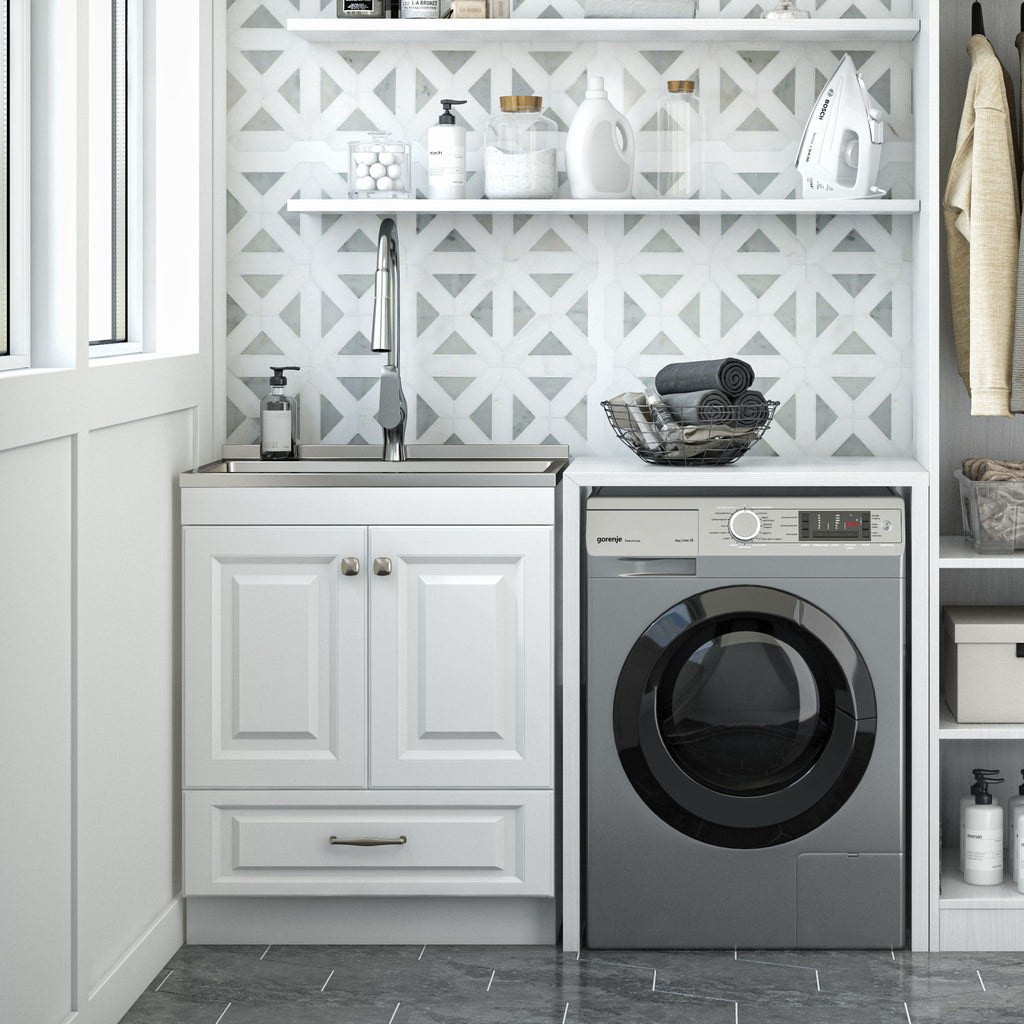 Lawrence - Laundry Cabinet With Faucet And Stainless Steel Sink