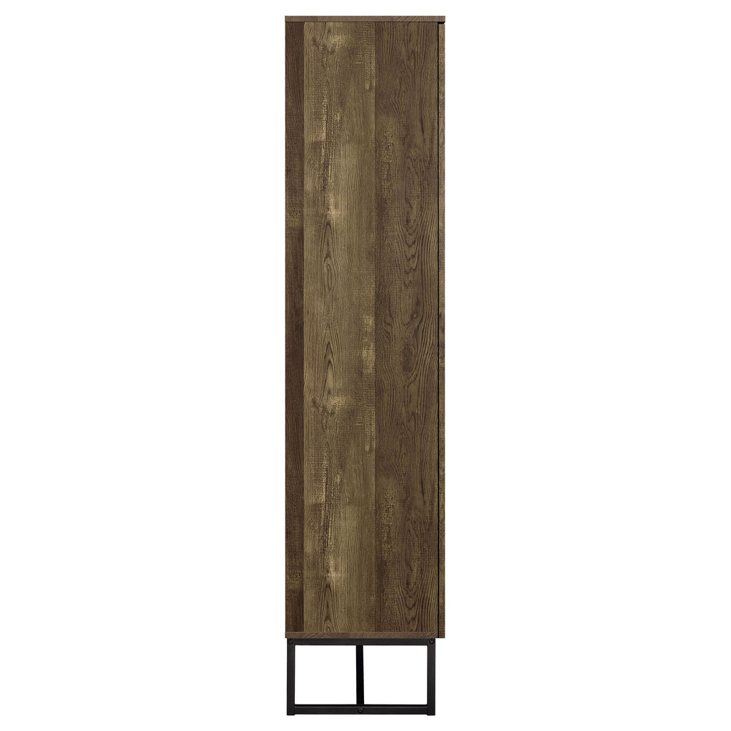Gunderson - 8 Shelf Accent Cabinet - Oak