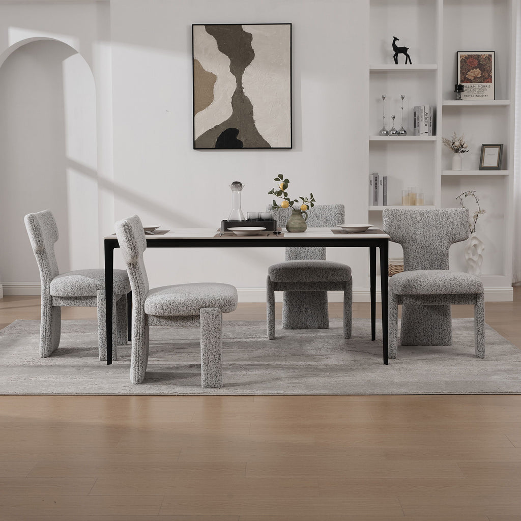 Armless Curved Back Accent Chairs