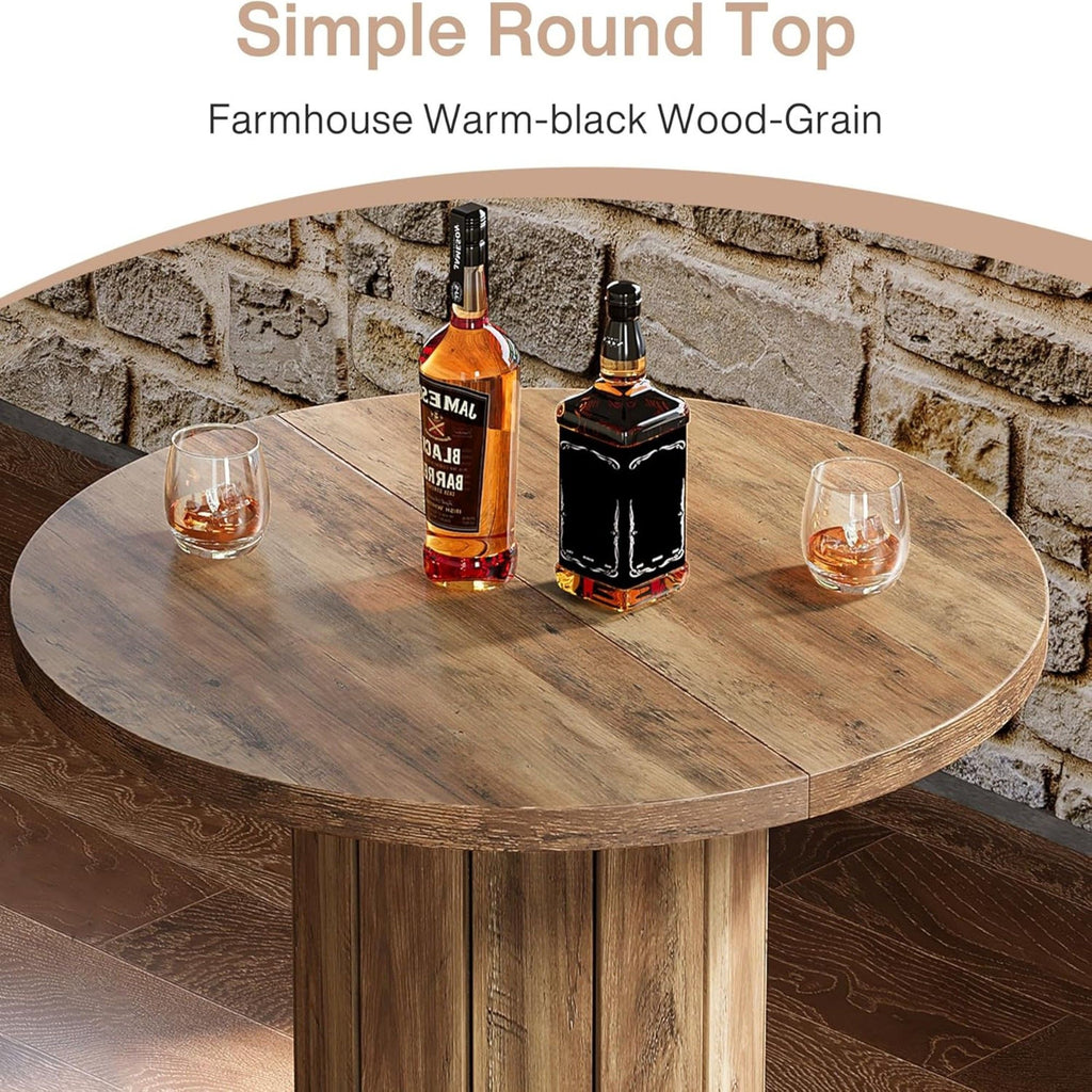Pub Bistro Table - Rustic Brown