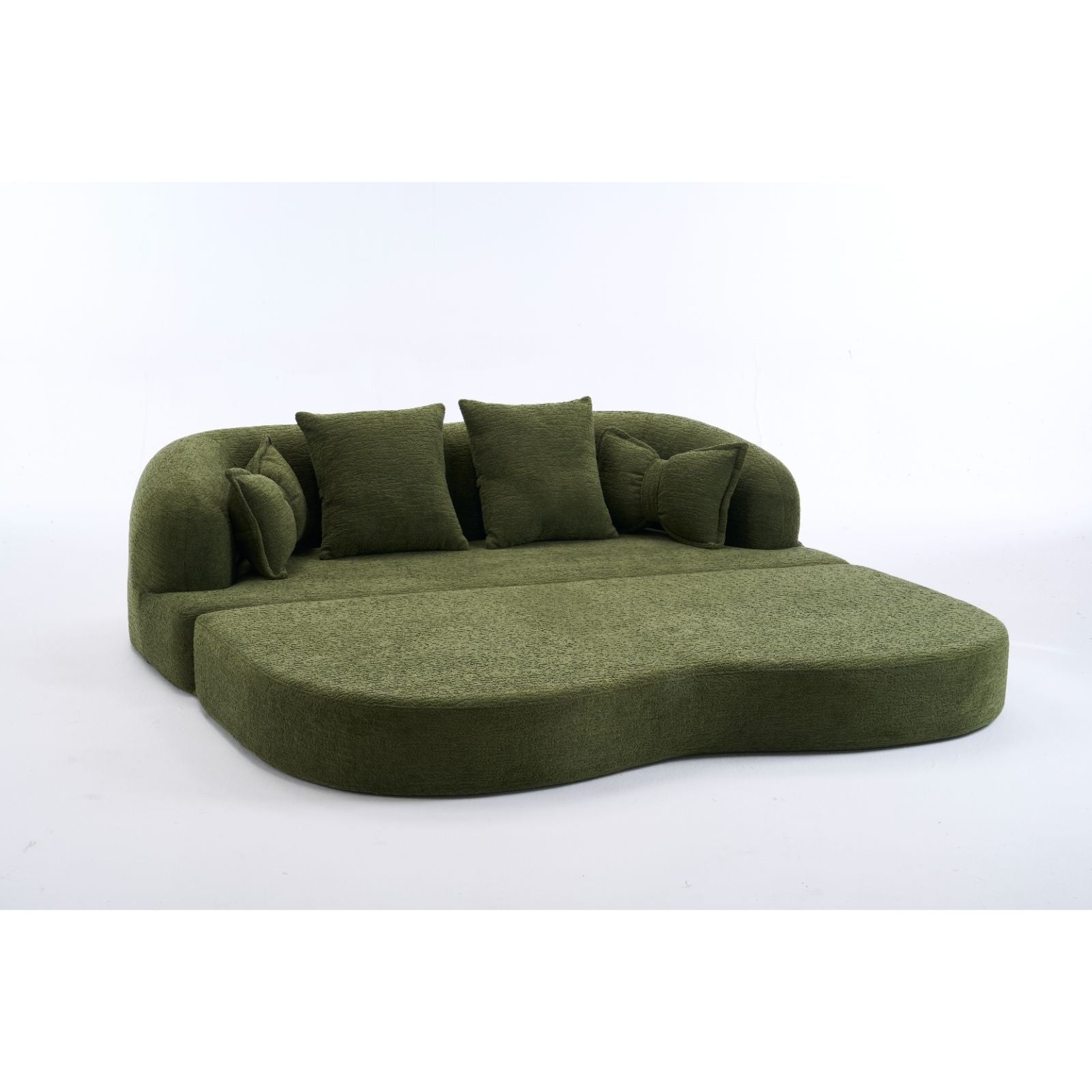 Foldable Sofa Bed, Boneless Couch Convertible Sleeper With 4 Pillows