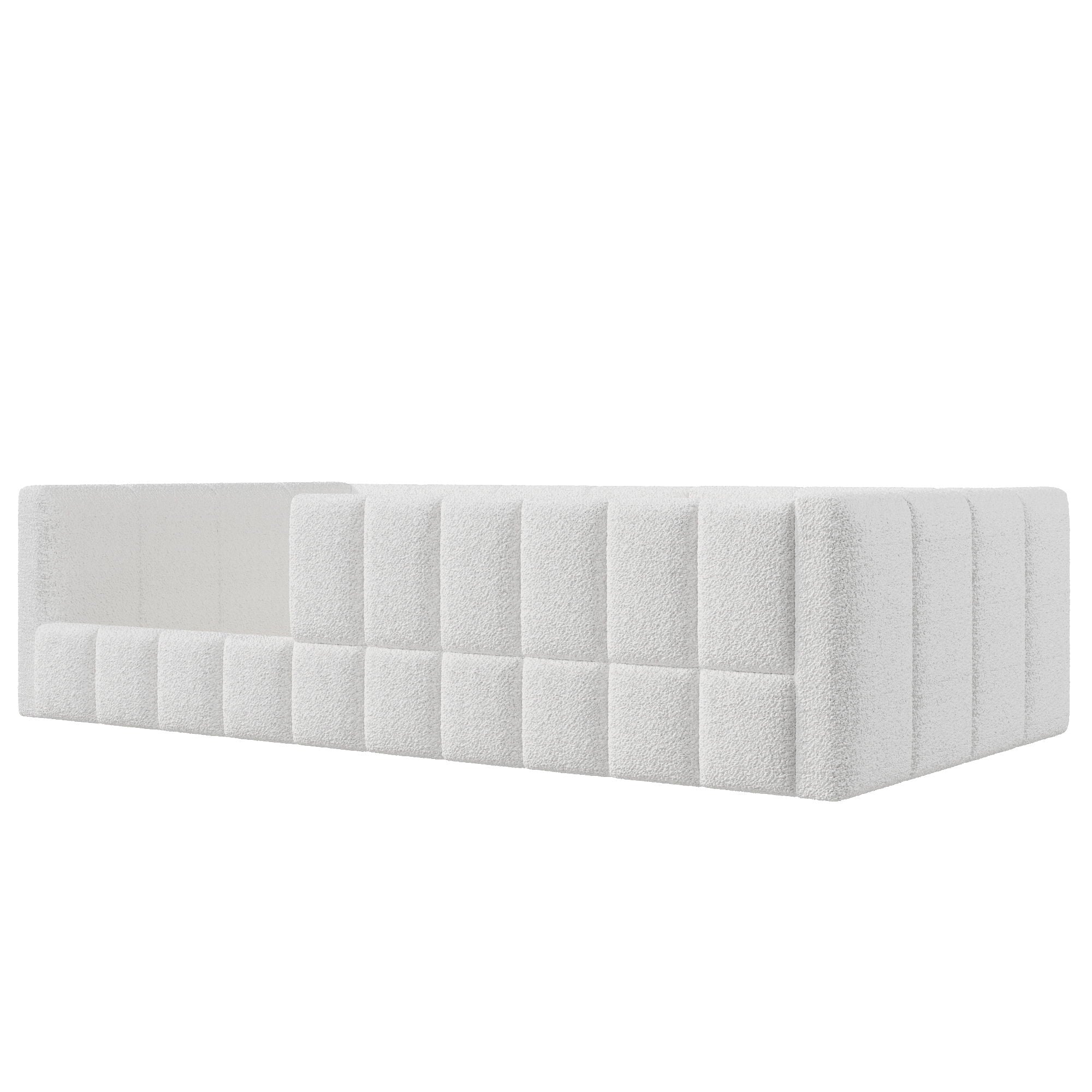 Upholstered Daybed With Soft Padded Cube Design