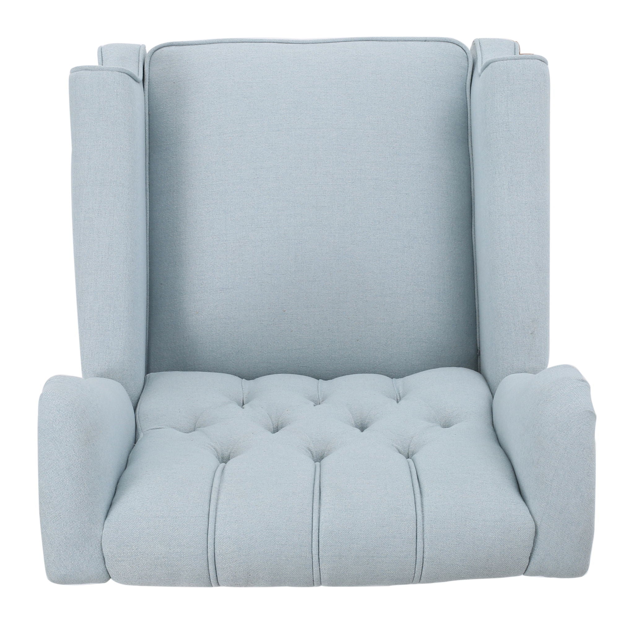 Armchair Recliner With Pushback Mechanism And Wingback Design