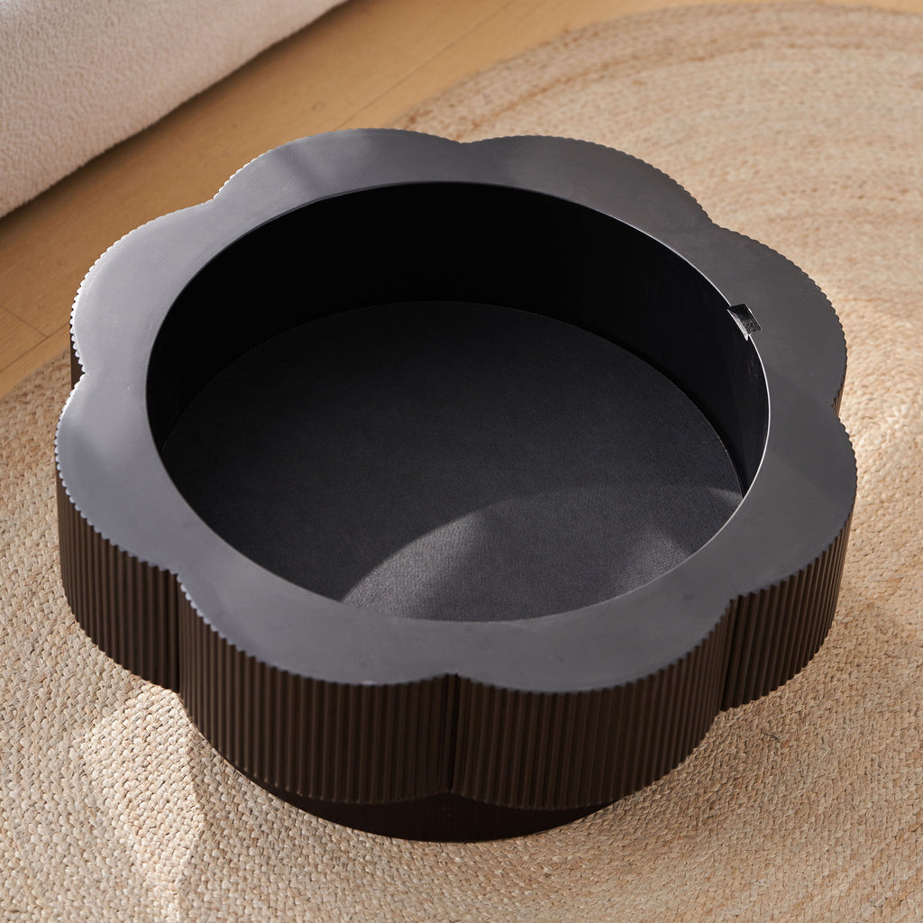 Modern Plum Blossom Shaped Coffee Table With Storage